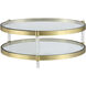York 41 X 16 inch Brass Coffee Table